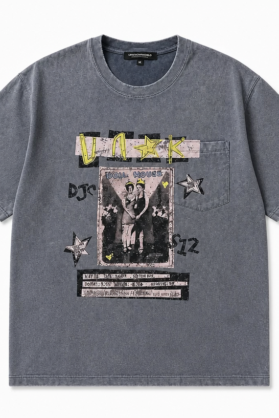 Mingstreet ASC launch still-life | UNKNOWNWORLD | Sun Faded Distressed Graphic T Shirt | Denim | crumple_regen_confirmed_2026-06-25