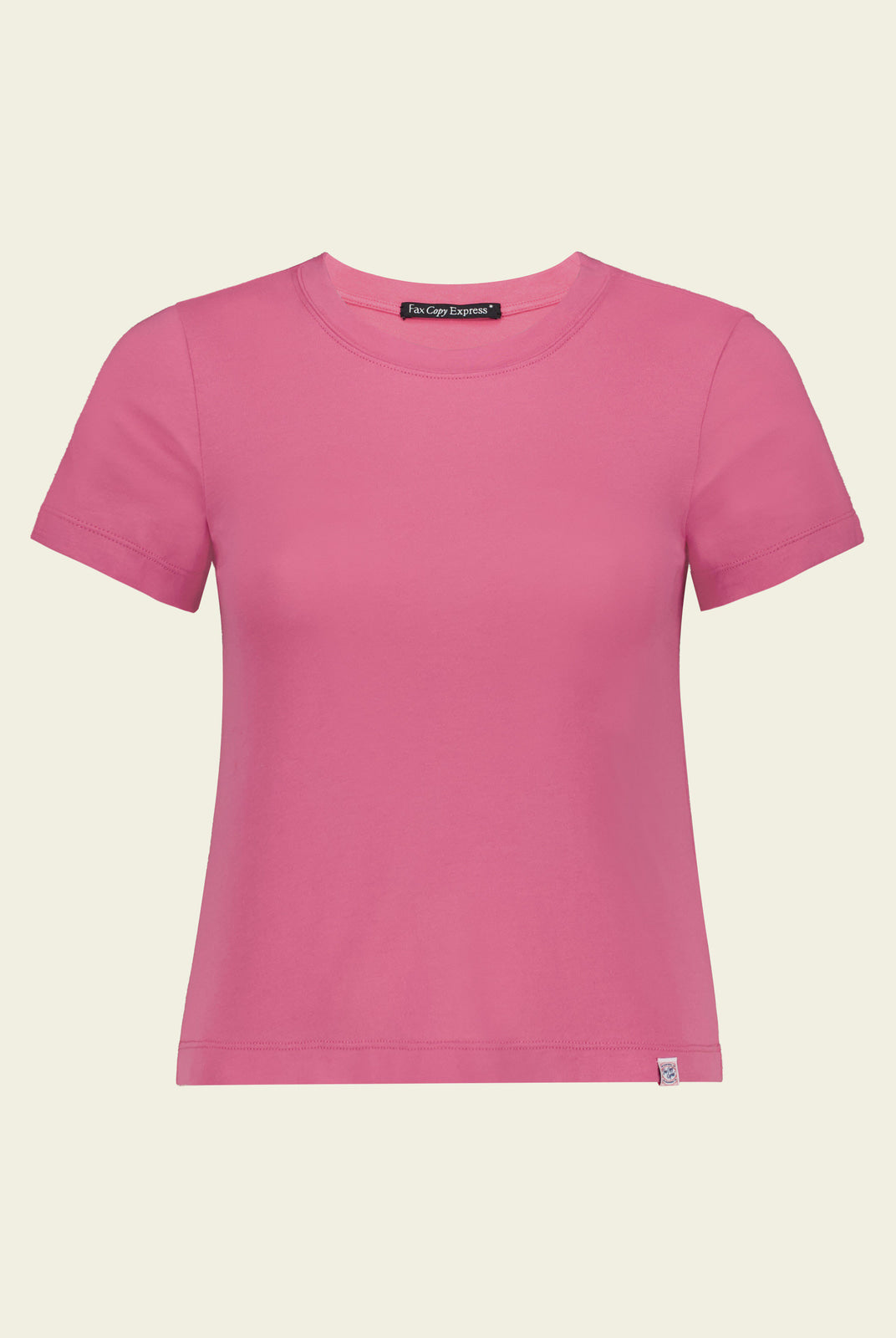 FaxCopyExpress Classic Cotton Logo T Shirt in Pink