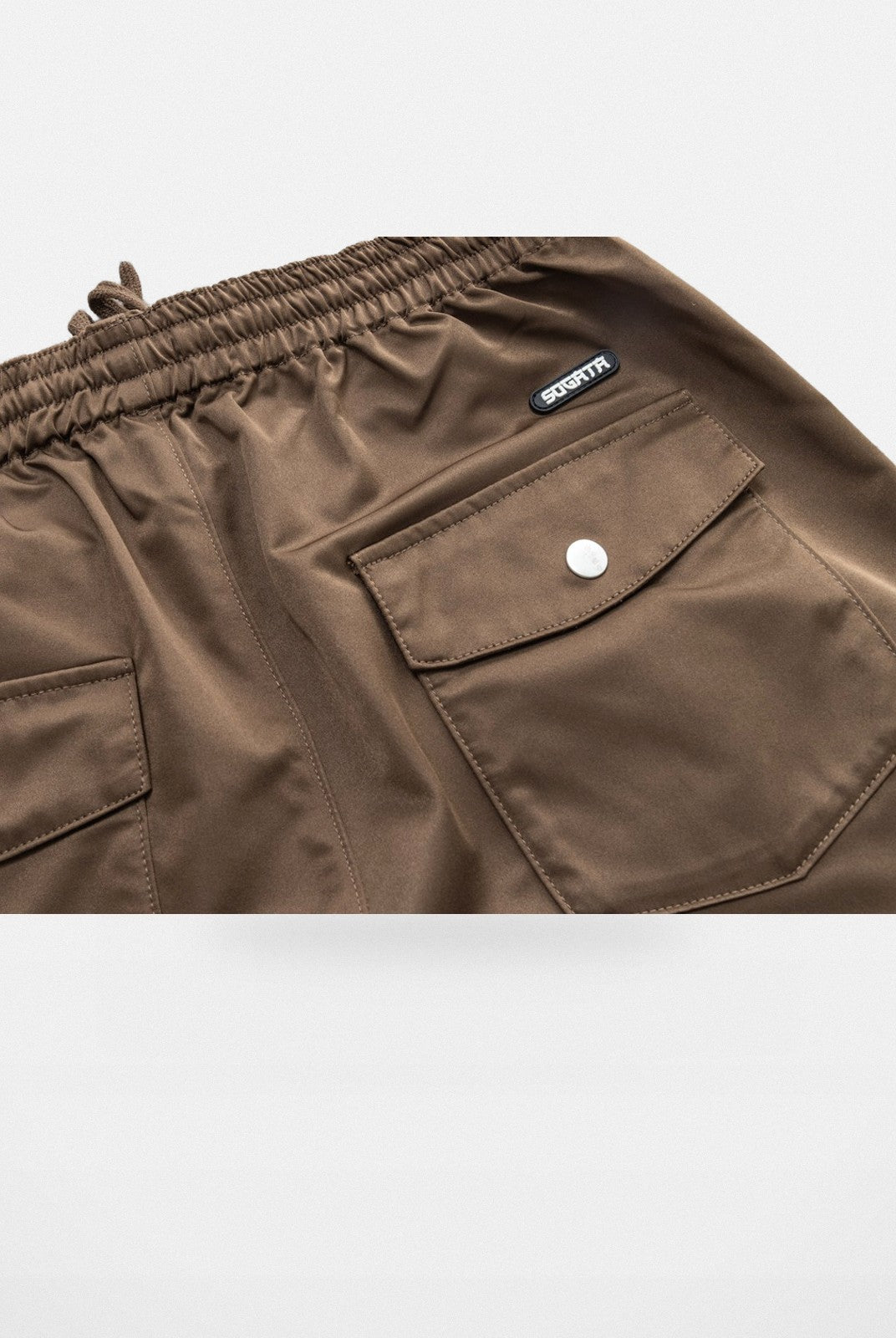 SOD High Density Twill Joggers in Brown - Detail