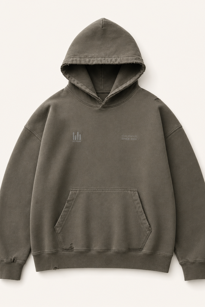 Mingstreet ASC launch still-life | SOD | Heavy Washed Distressed Hoodie | Green | ready_now_uncrumpled_replacement