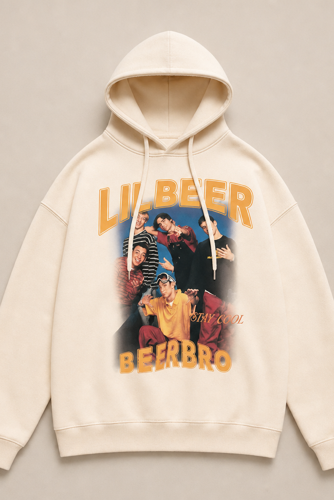 Mingstreet ASC launch still-life | BEERBRO | Retro Graphic Print Hoodie | Cream | ready_now_uncrumpled_replacement