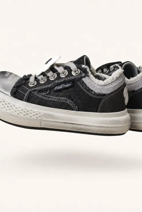 Mingstreet ASC launch still-life | OLDORDER | Mickey Mouse Chunky Platform Sneakers | Black | ready_now_existing_asset