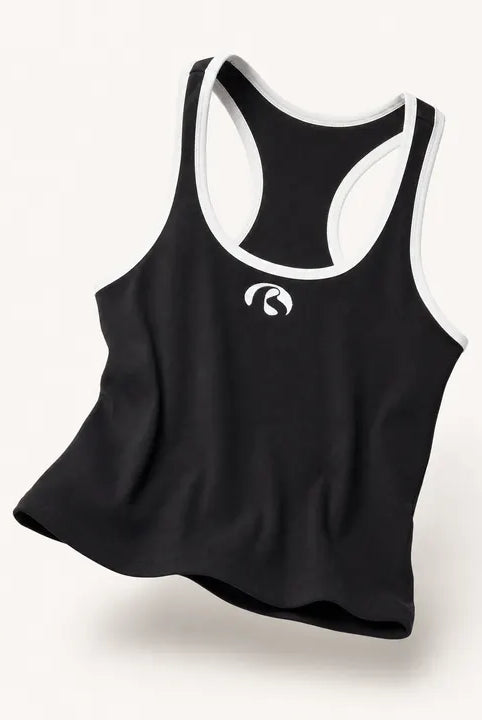 Mingstreet ASC launch still-life | BEERBRO | Contrast Trim U Neck Tank | Black | ready_now_existing_asset