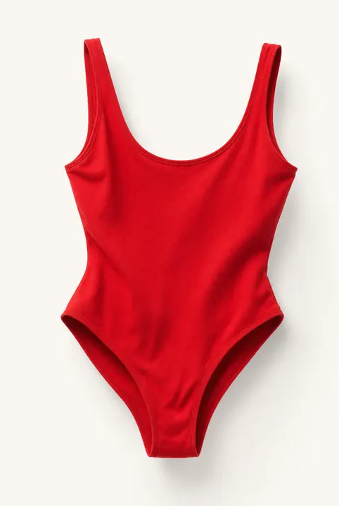 Mingstreet ASC launch still-life | BEERBRO | Scoop Neck Low Back Bodysuit | Red | ready_now_existing_asset