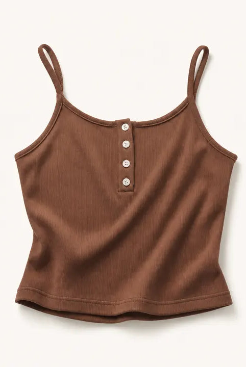 Mingstreet ASC launch still-life | BEERBRO | Ribbed Layered Halter Tank | Brown | ready_now_existing_asset
