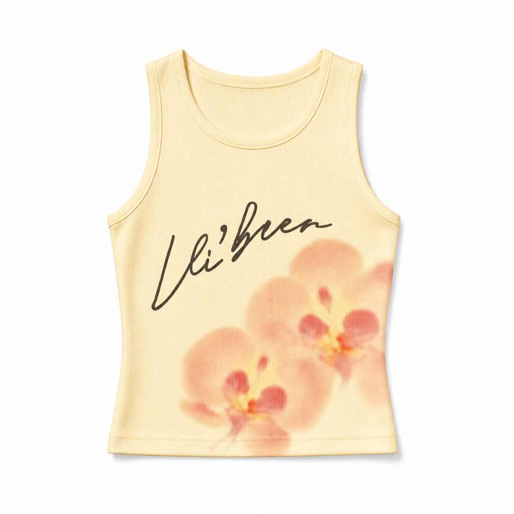 Mingstreet ASC launch still-life | BEERBRO | Orchid Graphic Knit Tank | Yellow | generated_extra_ready_product_colorway
