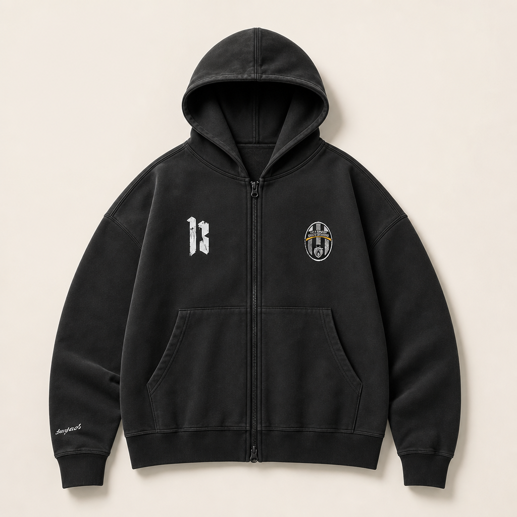 Mingstreet ASC launch still-life | SOD | Washed Layered Zip Up Hoodie | Black | ready_now_uncrumpled_replacement