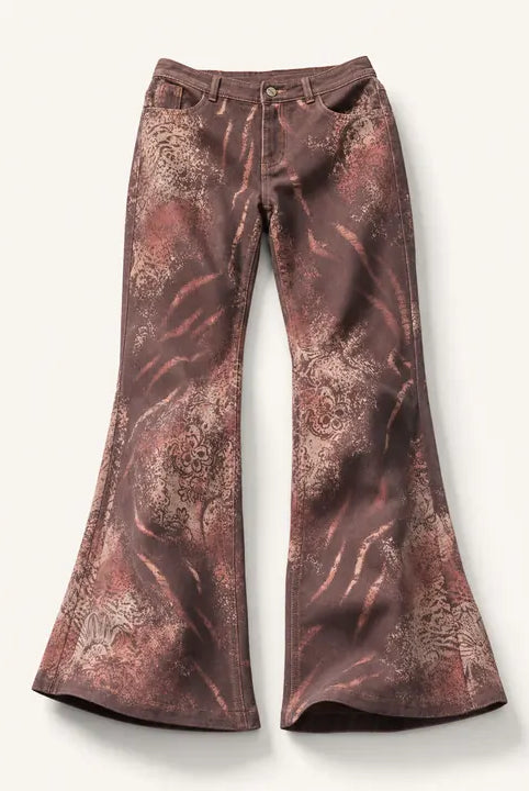 Mingstreet ASC launch still-life | BEERBRO | Lyocell Paisley Micro Flare Pants | Brown | ready_now_existing_asset