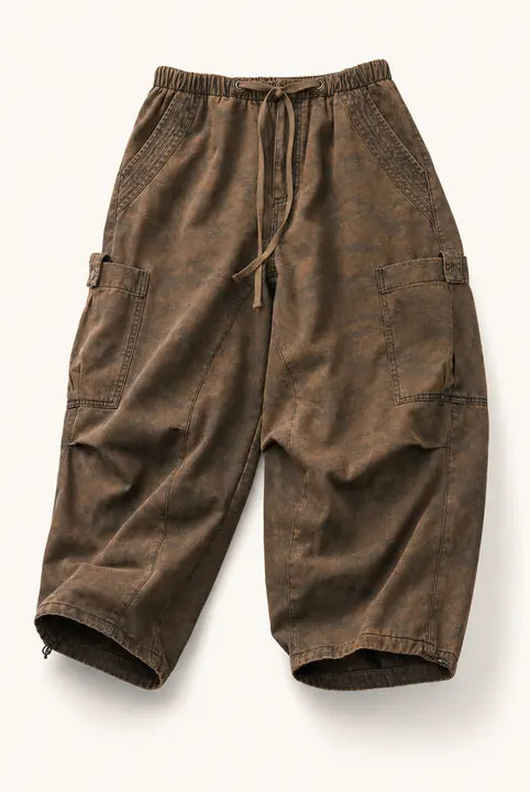 Mingstreet ASC launch still-life | BEERBRO | Washed Camo Parachute Cargo Pants | Brown | ready_now_existing_asset