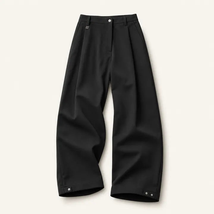 Mingstreet ASC launch still-life | FaxCopyExpress | Harmony Cinch Hem Cotton Trousers | Black | ready_now_existing_asset
