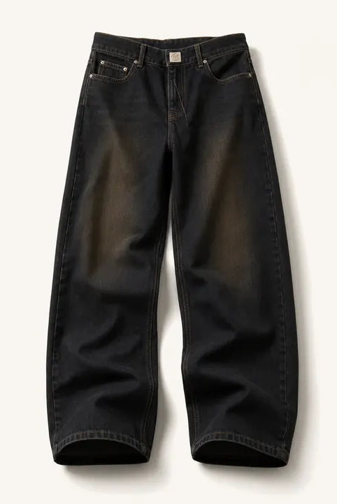 Mingstreet ASC launch still-life | FaxCopyExpress | Basic 2 Distressed Wide Leg Jeans | Black | ready_now_existing_asset