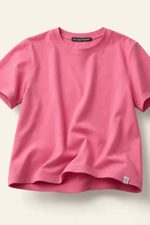 Mingstreet ASC launch still-life | FaxCopyExpress | Classic Cotton Logo T Shirt | Pink | ready_now_existing_asset