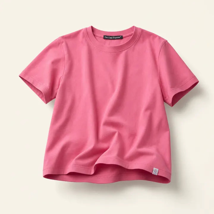 Mingstreet ASC launch still-life | FaxCopyExpress | Classic Cotton Logo T Shirt | Pink | ready_now_existing_asset