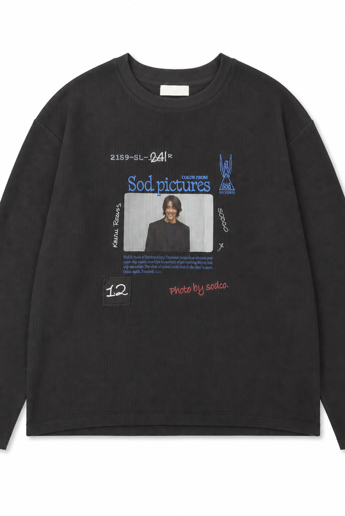 Mingstreet ASC launch still-life | SOD | Keanu Graphic Waffle Knit Top | Gray | generated_extra_ready_product_colorway