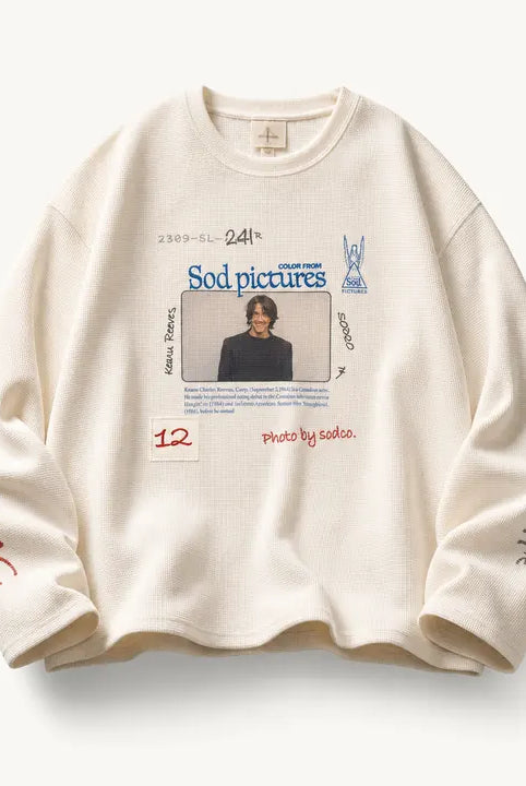 Mingstreet ASC launch still-life | SOD | Keanu Graphic Waffle Knit Top | White | ready_now_existing_asset