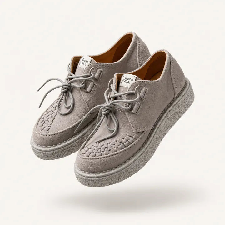 Mingstreet ASC launch still-life | SOD | Woven Suede Platform Sneakers | Gray | ready_now_existing_asset