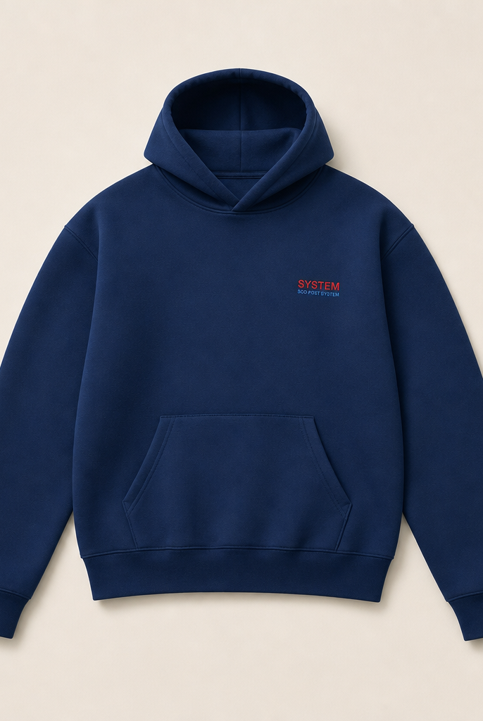 Mingstreet ASC launch still-life | SOD | Embroidered Padded Shoulder Hoodie | Blue | ready_now_uncrumpled_replacement
