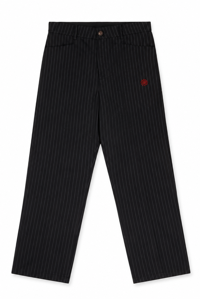 Mingstreet ASC launch still-life | SOD | Melvins Embroidered Pinstripe Trousers | Black | generated_extra_ready_product_colorway