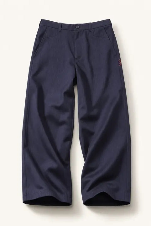 Mingstreet ASC launch still-life | SOD | Melvins Embroidered Pinstripe Trousers | Navy Blue | ready_now_existing_asset