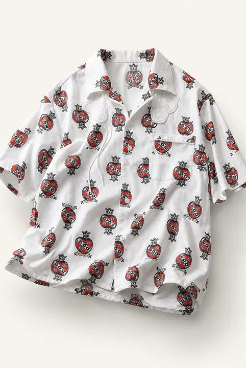 Mingstreet ASC launch still-life | SOD | Sacred Heart Rayon Hawaiian Shirt | White | ready_now_existing_asset