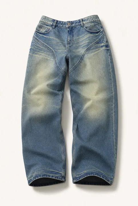 Mingstreet ASC launch still-life | FaxCopyExpress | Curved Panel Dirty Wash Jeans | Denim | ready_now_existing_asset