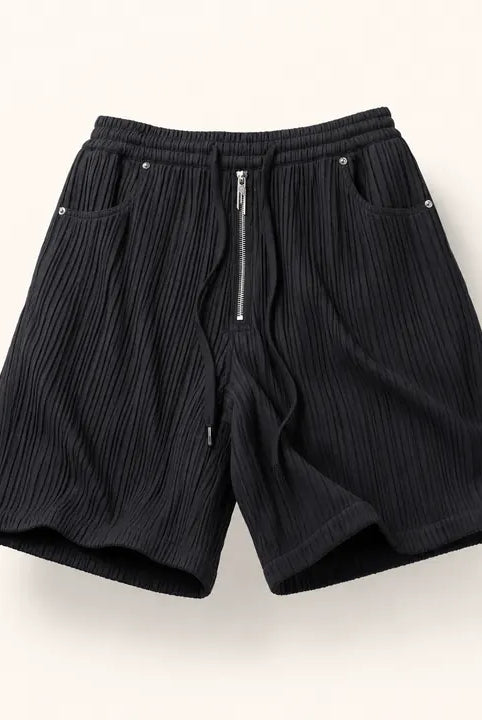 Mingstreet ASC launch still-life | BLINDNOPLAN | Textured Rivet Suit Shorts | Black | ready_now_existing_asset