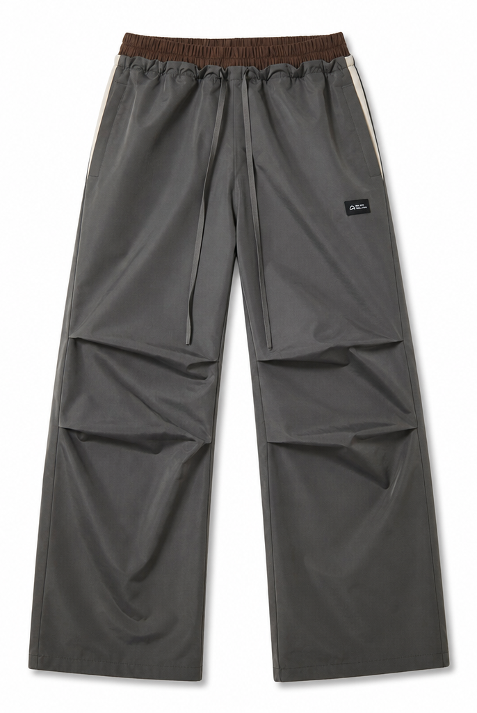 Mingstreet ASC launch still-life | BLINDNOPLAN | Contrast Panel Pleated Parachute Pants | Gray | generated_extra_ready_product_colorway