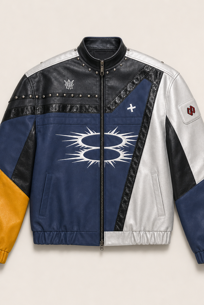 Mingstreet ASC launch still-life | BLINDNOPLAN | Color Blocked Faux Leather Biker Jacket | Black | ready_now_uncrumpled_replacement
