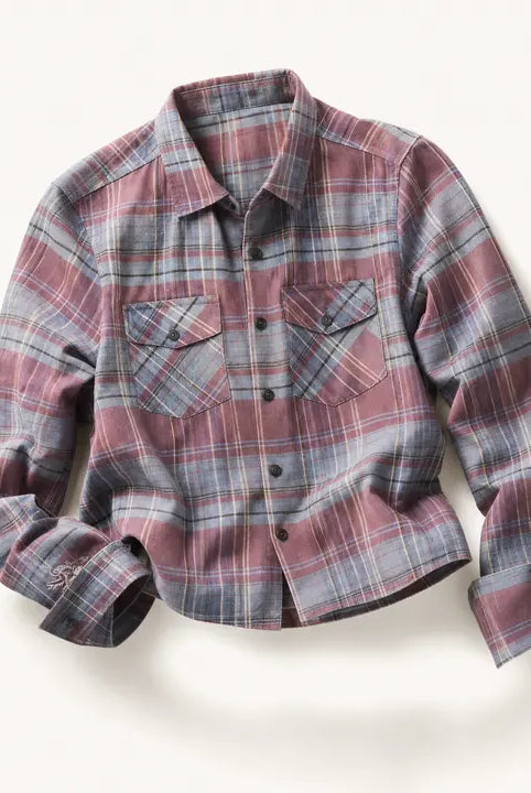 Mingstreet ASC launch still-life | BLINDNOPLAN | Cropped Plaid Button Down Shirt | Blue | ready_now_existing_asset
