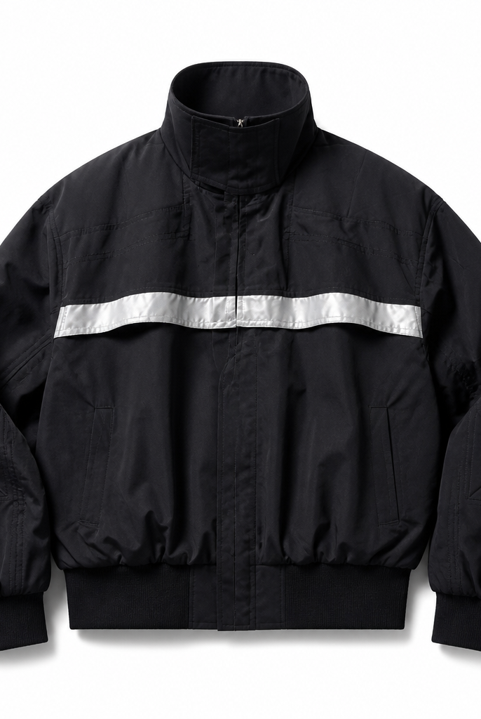 Mingstreet ASC launch still-life | BLINDNOPLAN | Reflective Strip Stand Collar Jacket | Black | generated_extra_ready_product_colorway