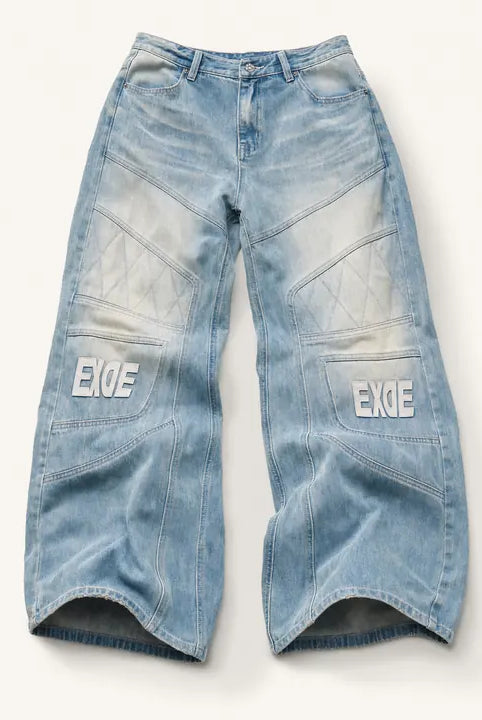 Mingstreet ASC launch still-life | BLINDNOPLAN | Paneled Embroidered Distressed Denim Pants | Blue | ready_now_existing_asset