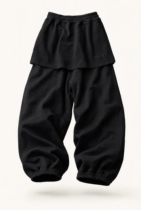 Mingstreet ASC launch still-life | BLINDNOPLAN | Layered Cotton Blend Sweatpants | Black | ready_now_existing_asset