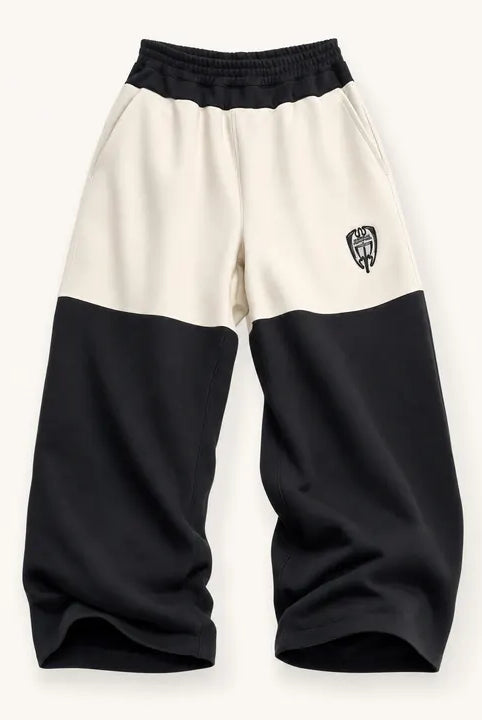 Mingstreet ASC launch still-life | BLINDNOPLAN | Color Block Wide Leg Sweatpants | Black | ready_now_existing_asset