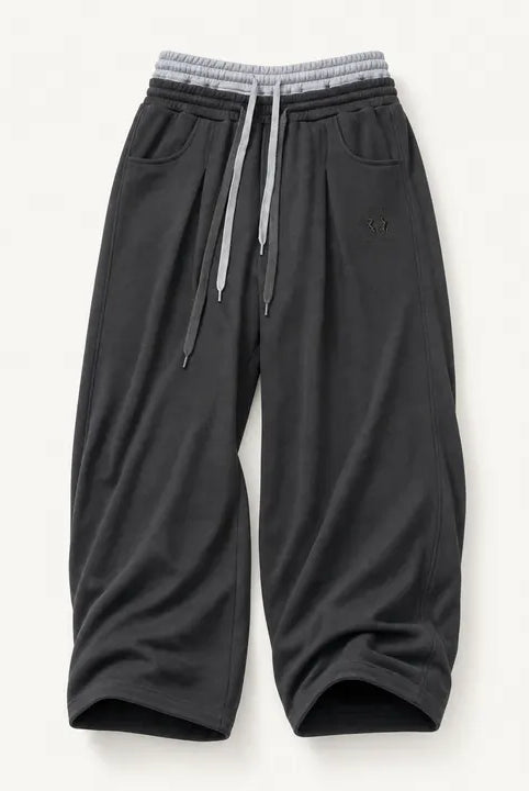 Mingstreet ASC launch still-life | BLINDNOPLAN | Double Waistband Pleated Sweatpants | Dark Gray | ready_now_existing_asset