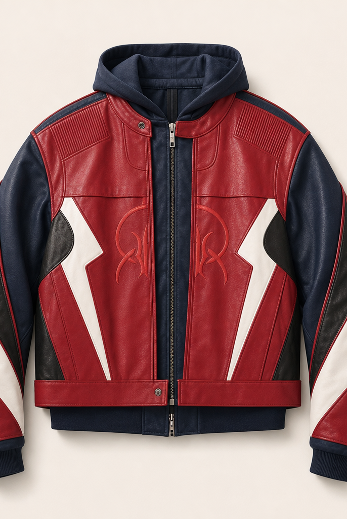 Mingstreet ASC launch still-life | BLINDNOPLAN | Layered Colorblock Racing Jacket | Red | ready_now_uncrumpled_replacement
