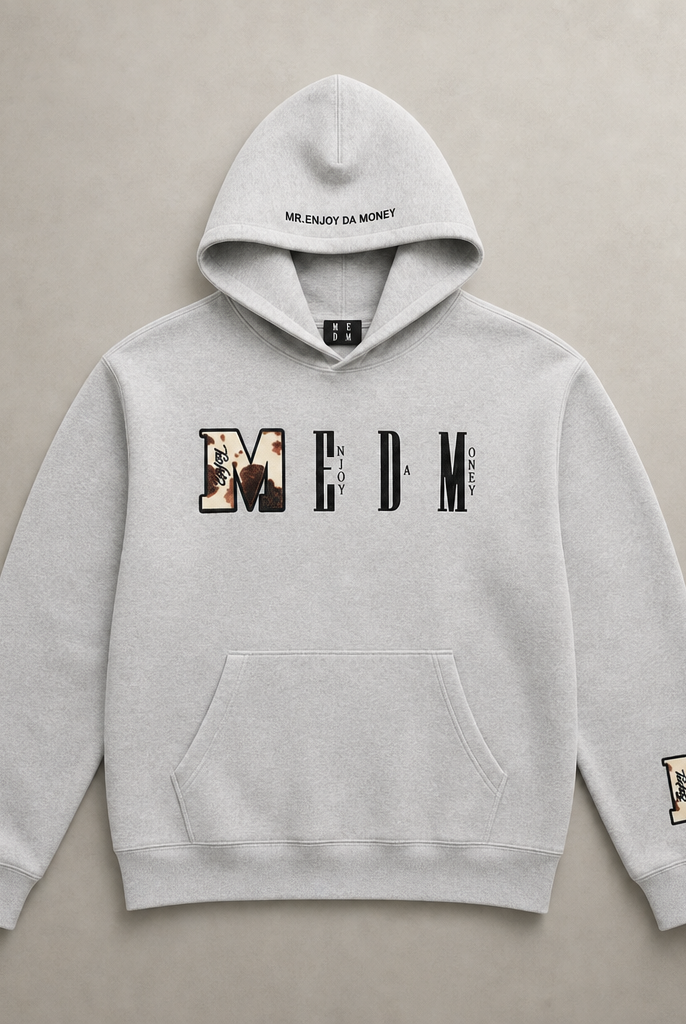 Mingstreet ASC launch still-life | MEDM | Animal Print Logo Pullover Hoodie | Gray | ready_now_uncrumpled_replacement