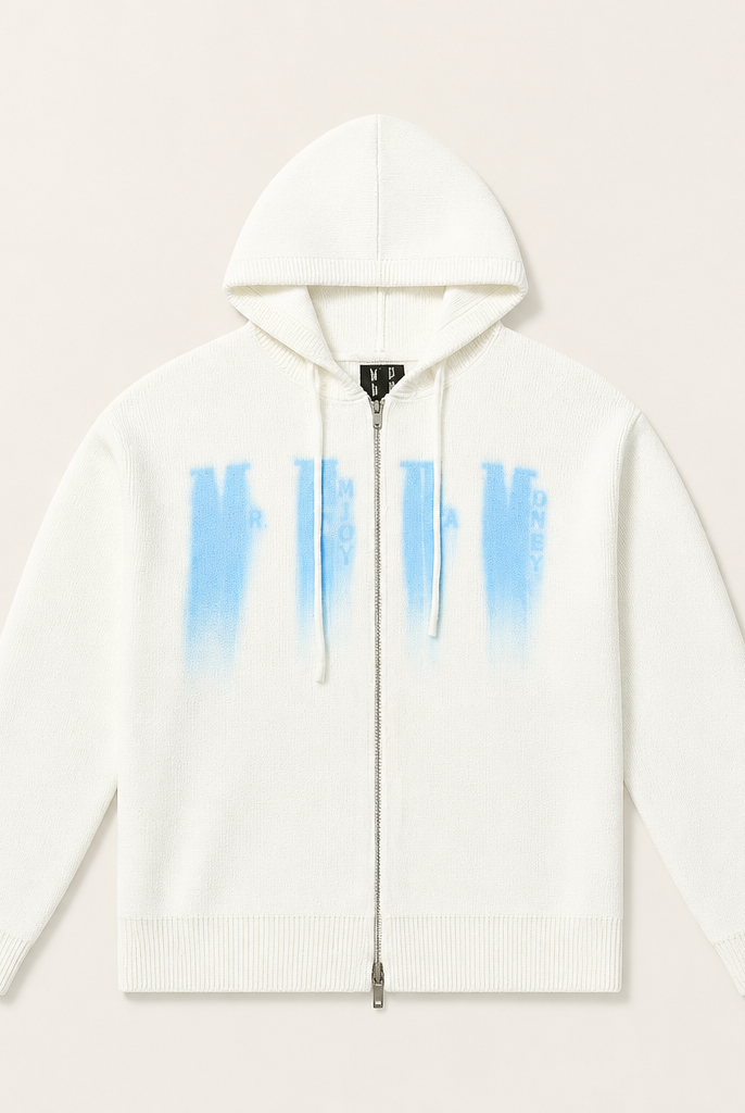 Mingstreet ASC launch still-life | MEDM | Zip Up Hooded Knit Cardigan | White | generated_extra_ready_product_colorway
