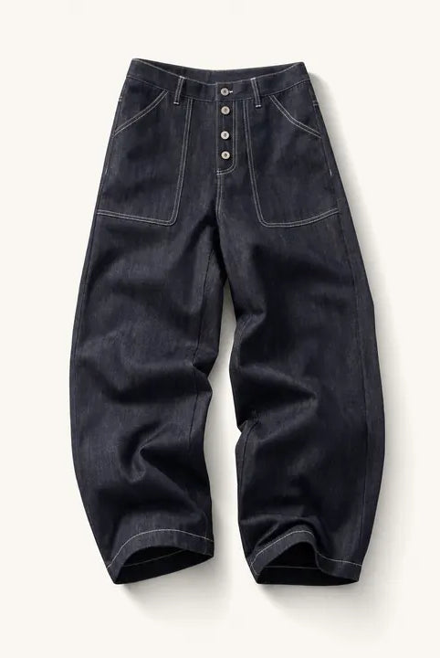 Mingstreet ASC launch still-life | MEDM | Contrast Stitch Raw Denim Jeans | Blue | ready_now_existing_asset