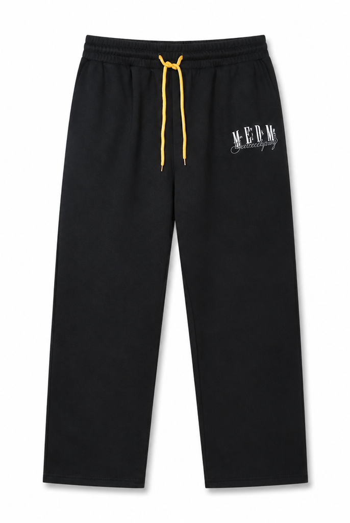 Mingstreet ASC launch still-life | MEDM | Fleece Lined Embroidered Sweatpants | Black | generated_extra_ready_product_colorway