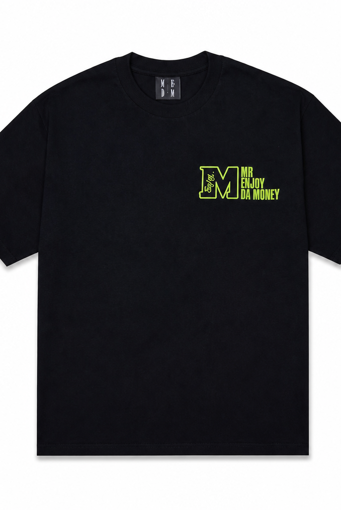Mingstreet ASC launch still-life | MEDM | Half Sleeve Cotton Logo T Shirt | Black | generated_extra_ready_product_colorway