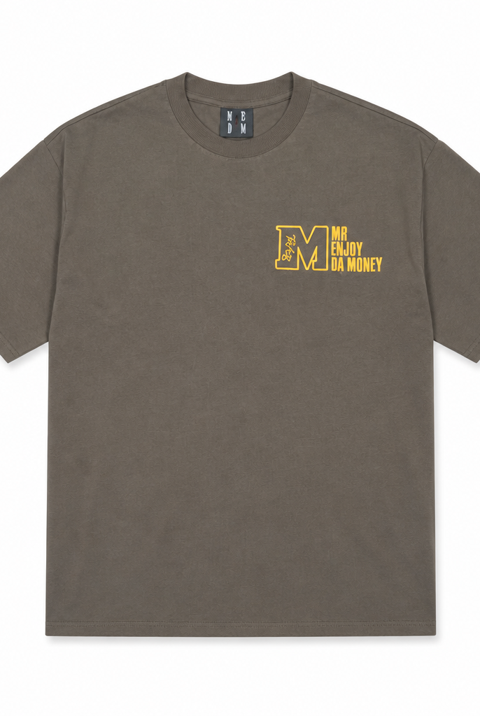 Mingstreet ASC launch still-life | MEDM | Half Sleeve Cotton Logo T Shirt | Dark Gray | generated_extra_ready_product_colorway