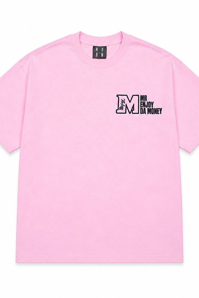 Mingstreet ASC launch still-life | MEDM | Half Sleeve Cotton Logo T Shirt | Pink | generated_extra_ready_product_colorway