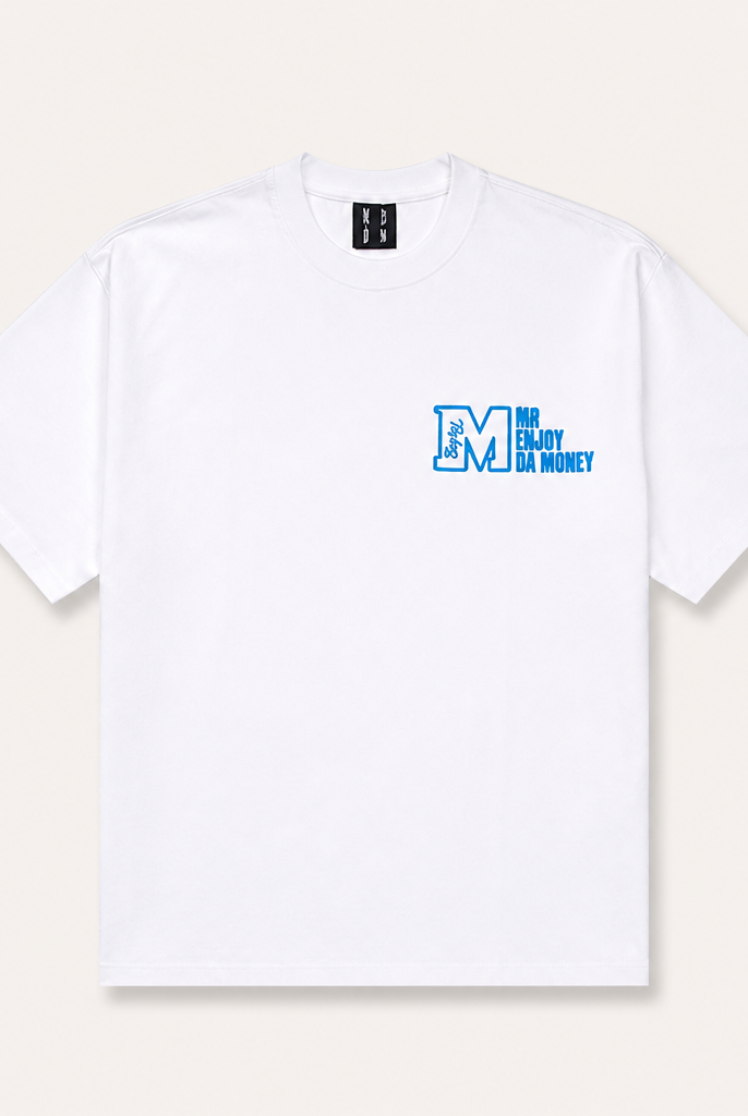 Mingstreet ASC launch still-life | MEDM | Half Sleeve Cotton Logo T Shirt | White | generated_extra_ready_product_colorway