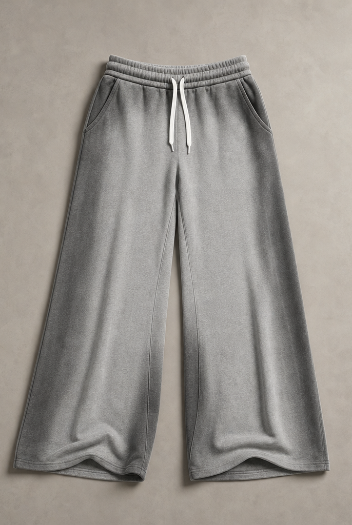 Mingstreet ASC launch still-life | RARELY ALIKE | Gradient Wide Leg Sweatpants | Gray | generated_missing_still_life_expansion