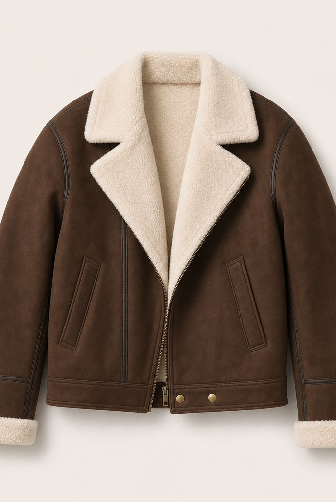 Mingstreet ASC launch still-life | RARELY ALIKE | Oversized Faux Shearling Lapel Jacket | Brown | ready_now_uncrumpled_replacement