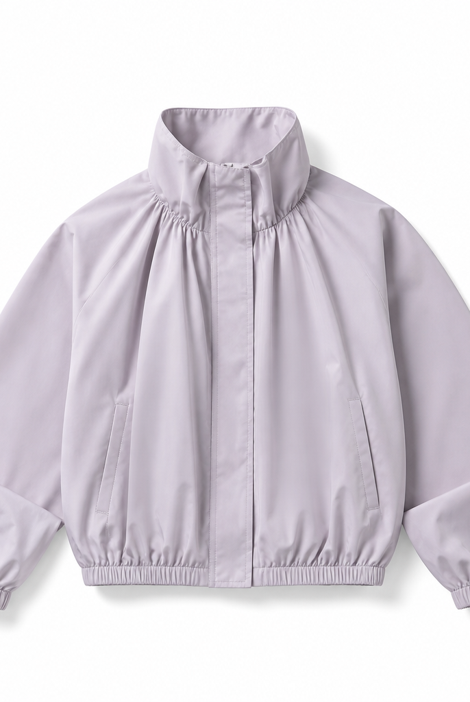 Mingstreet ASC launch still-life | RARELY ALIKE | Adjustable Collar Balloon Sports Jacket | Lavender | generated_extra_ready_product_colorway