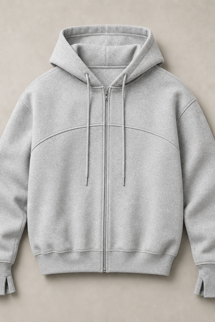 Mingstreet ASC launch still-life | JCAESAR STUDIO | Paneled Zip Up Glove Hoodie | Gray | ready_now_uncrumpled_replacement