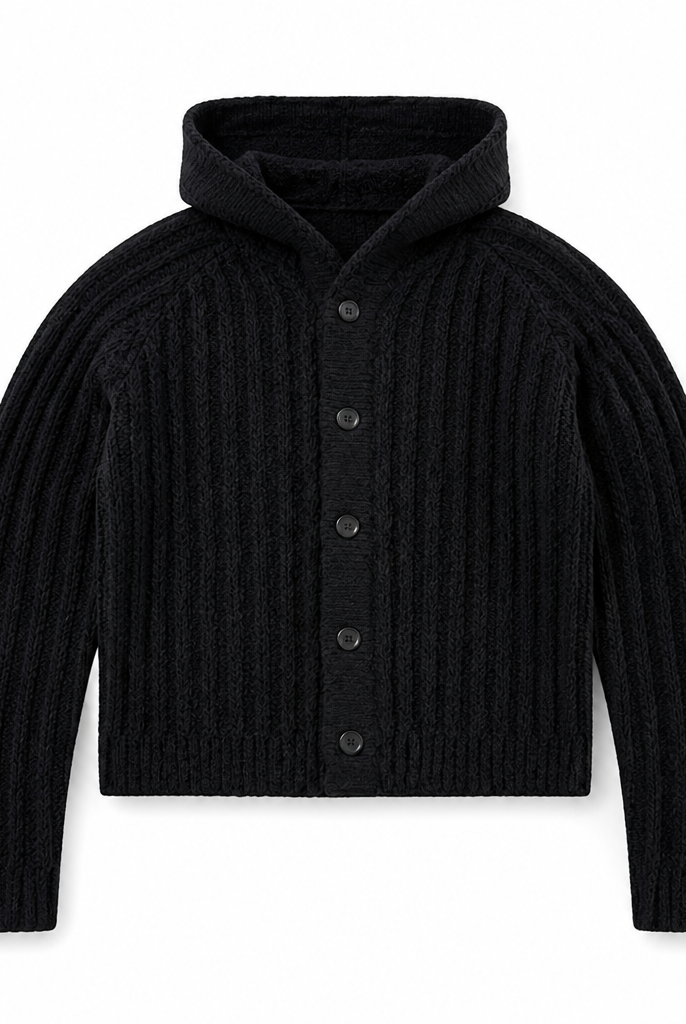 Mingstreet ASC launch still-life | JCAESAR STUDIO | Heavyweight Ribbed Hooded Sweater | Black | generated_extra_ready_product_colorway