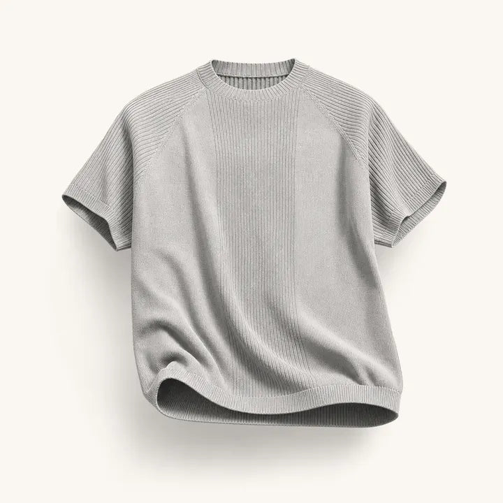 Mingstreet ASC launch still-life | JCAESAR STUDIO | Ribbed Ice Silk Raglan T Shirt | Gray | ready_now_existing_asset
