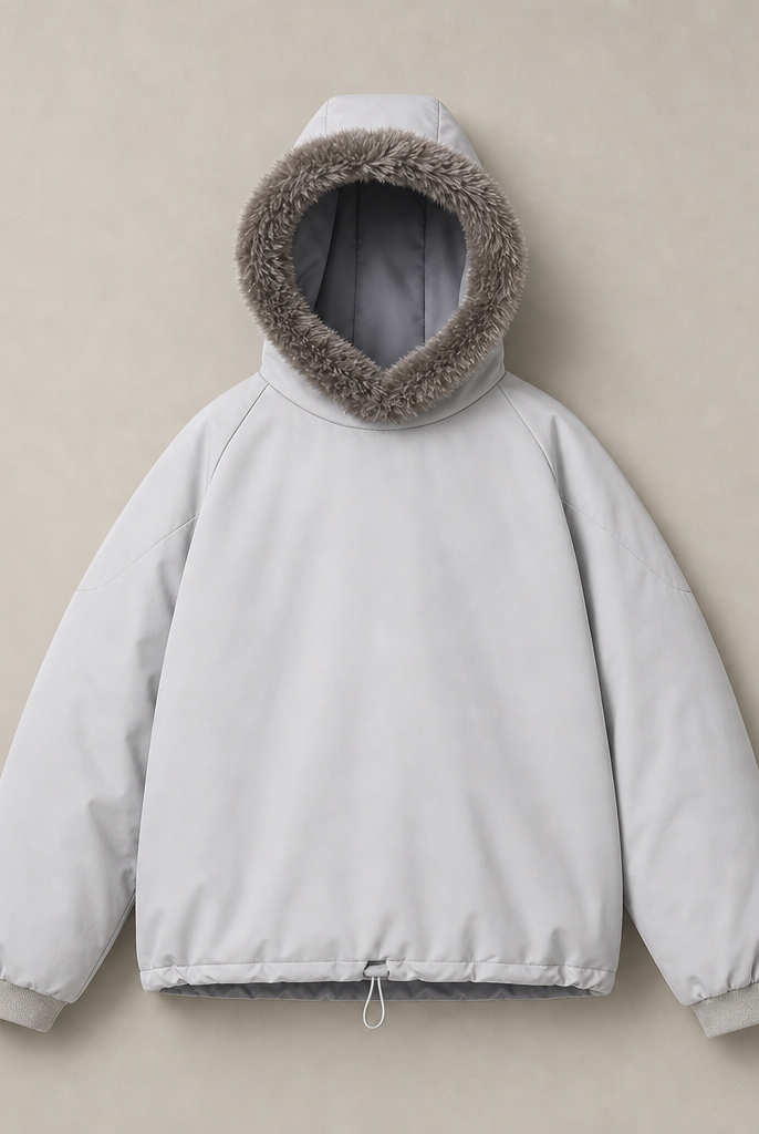 Mingstreet ASC launch still-life | D5ove | Fur Trim Hooded Padded Pullover | Gray | ready_now_uncrumpled_replacement